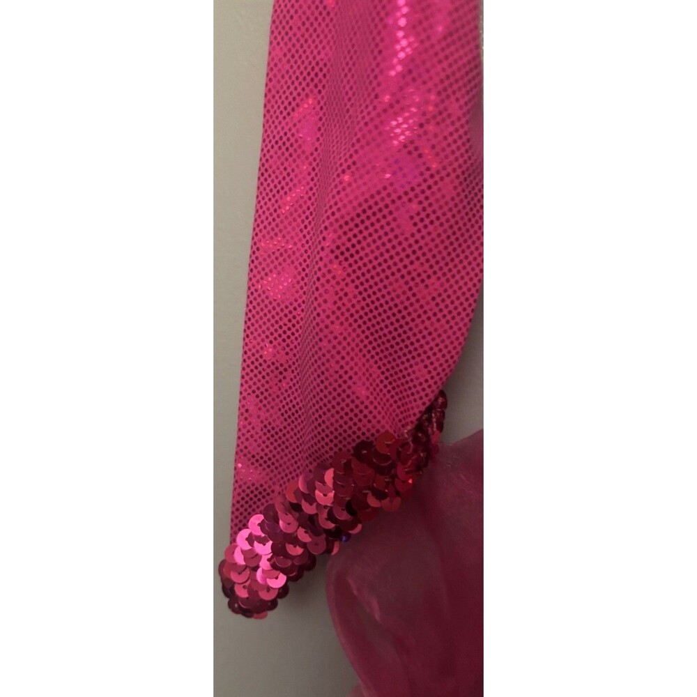 Hot Pink Flamingo Chasing Fireflies Halloween Costume Dress Bow Feathers - Picture 6 of 8
